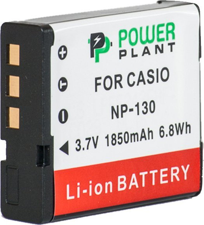 Bateri për aparat PowerPlant NP-130, 3.7V, 1850mAh, e bardhë