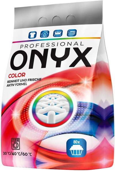 Detergjent pluhur për rroba me ngjyra Onyx Color, i përqendruar, 4.8 kg