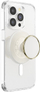 Аксесоар за телефон PopSockets Enamel Coconut Cream MagSafe PopGrip, магнетен, бел