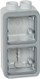 Kuti elektrike Legrand Composable Prog Plexo, 2 module vertikale, ISO 20, gri