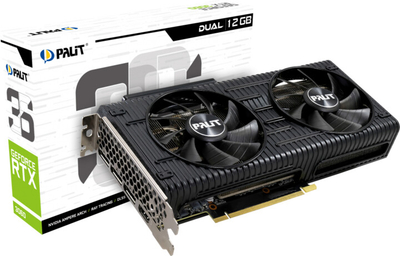 Kartelë grafike PALiT GeForce RTX 3060 Dual, 12GB GDDR6, LHR