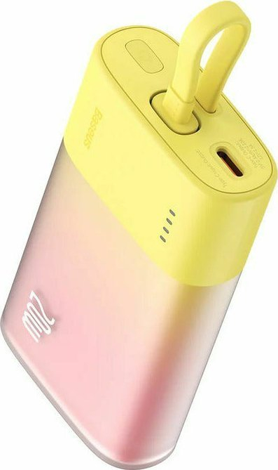 Powerbank Baseus Popsicle PPKDC05I, 5200mAh, 20W PD QC, жолто сиво
