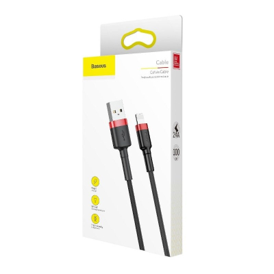 Kabllo USB në Lightning Baseus, 2 m, 1.5A, e kuqe