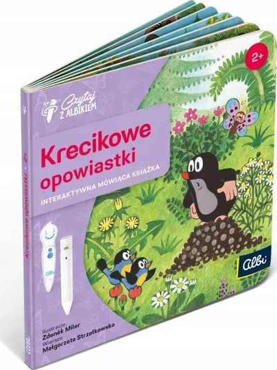 Libër interaktiv Albi Krecik Stories Read with Albik, 300 regjistrime zanore, 18x18cm, shumëngjyrësh
