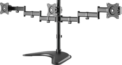 Mbajtëse monitorësh HAGOR HA FS, për 3 monitorë 15-27", VESA 75x75 100x100, e zezë