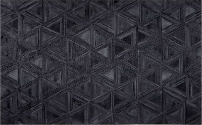 Tapet Beliani KASAR, lëkurë natyrale, 140x200 cm, i zi