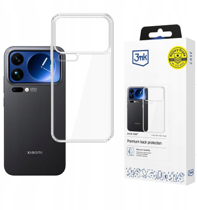 Futроло за телефон 3MK Armor Case за Xiaomi 17 Pro Max, против удари, проѕирно