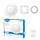 Access point Cudy AP1300, AC1200 Dual Band, Mesh, i bardhë
