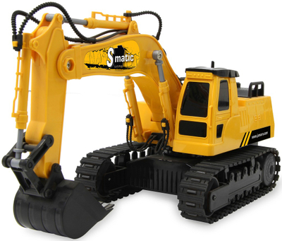 Eskavator lodër me komandë në dorë Jamara S-Matic, RC 2.4GHz, me zinxhirë gome, i verdhë