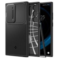 Mbrojtëse për celular Spigen Optik Armor për Samsung Galaxy S24 ULTRA, e zezë