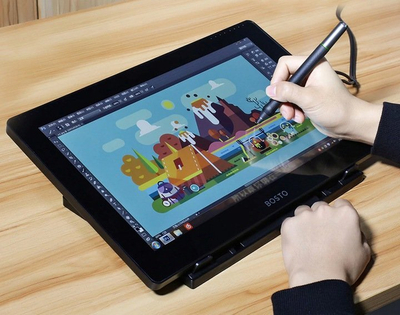 Tablet grafik Bosto BT-16HDK, ekran 15.6" Full HD, 8192 nivele presioni, i zi