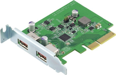 Kartë zgjeruese QNAP QXP-10G2U3A, 2 porte USB 3.2 Gen 2, 10 Gbps, PCIe