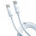 Kabllo USB 3MK USB C në USB C, 2 m, e bardhë