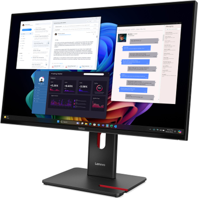 Monitor Lenovo ThinkVision T27UD-40, 27", 4K UHD, USB-C Docking, i zi