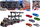 Set lodrash Norimpex Auto Truck Car Carrier, kamion TIR me rimorkio, 6 makina, me ngjyra