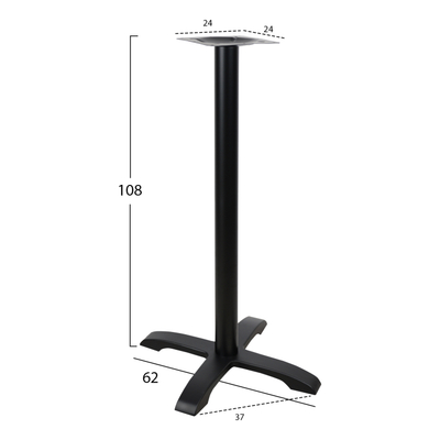 Këmbë tavoline bar CAST IRON HM417, 108cm, bazë 62x62cm, e zezë