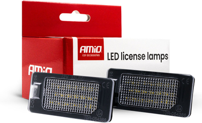 Dritë targe AMiO LED 63267165646, 12V, set 2 copë, e zezë