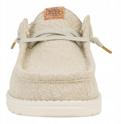 Këpucë për meshkuj Hey Dude Wally Jute M 43085-1UH, tekstil, taban gome, bezhë