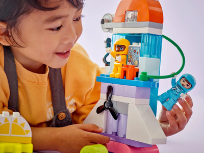 Set lodër LEGO Duplo Space Shuttle Adventure 3 in 1 10422, hapësinor, për fëmijë 3+
