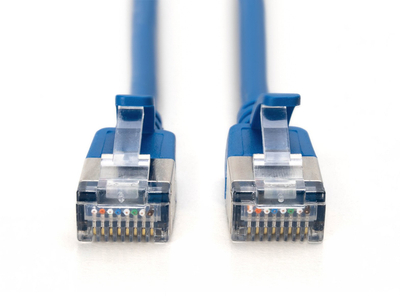 Kabllo rrjeti Digitus CAT 6A F FTP Slim, 5m, blu