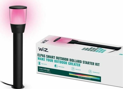 Llambë shtigjesh WiZ LED Path Light RGBW Bollard, 4.8W, 300lm, e zezë
