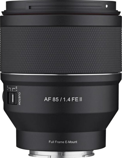 Objektiv Samyang Sony FE 85mm F1.4 II, për portrete, autofokus STM, i zi