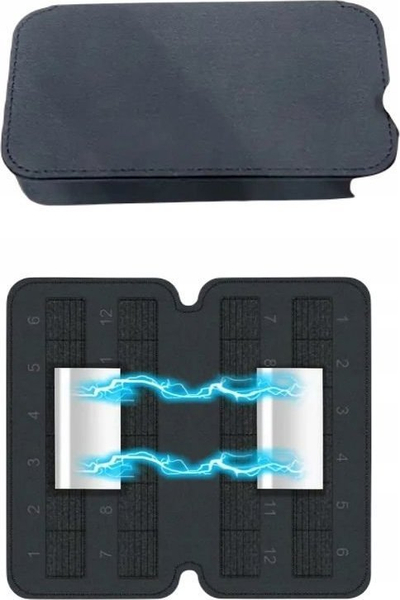 Kuti për MicroSD JYS JYS-SD022, për 24 karta, lëkurë eco, e zezë
