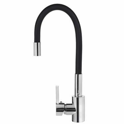 Rubinet kuzhine Pyramis Flessi Black, 41 cm, 1 levë, i zi