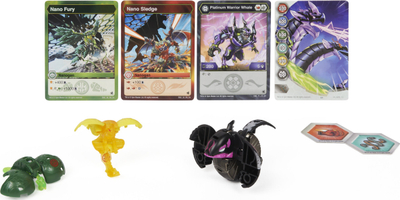 Lodër Bakugan Evolutions Power Up, set me 3 figura, Platinum Series, shumëngjyrëshe