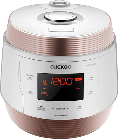 Tenxhere me presion elektrike Cuckoo CMC-QSB501S, 5L, 10 programe, e artë e bardhë