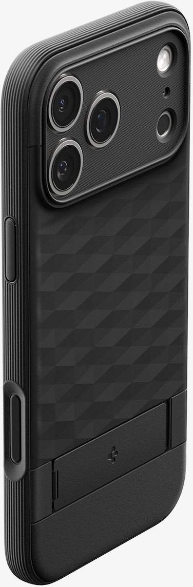 Kutie mbrojtëse Spigen Parallax S MagSafe për iPhone 17 Pro, TPU, me magnet, e zezë matte