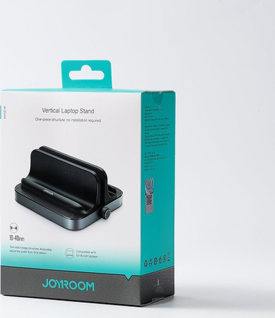 Mbajtëse vertikale laptopi Joyroom JR-ZS374, alumin, e rregullueshme 10-40 mm, e zezë