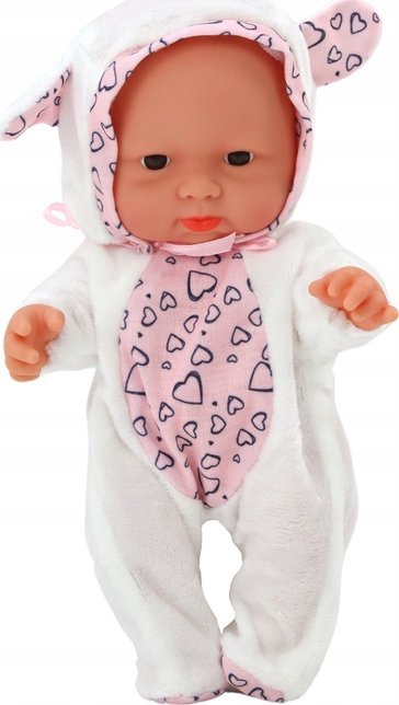 Kukull Baby Doll Leantoys, 21cm, komplet i bardhë