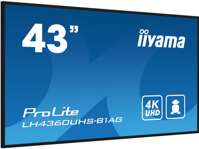 Monitor iiyama ProLite LH4360UHS-B1AG, 43", 4K, e zezë