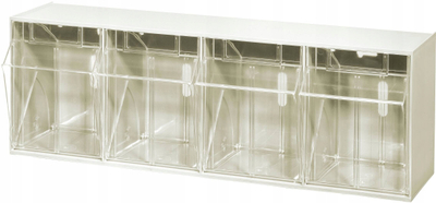 Organizues muri Allit VarioPlus ProFlip 464421, 600 x 240 x 200 mm, 4 ndarje, i bardhë transparent