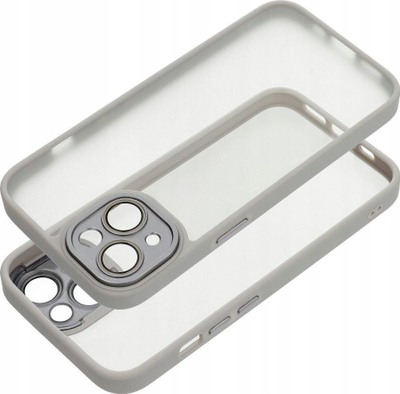 Kuti telefoni Variete për iPhone 14, plastike TPU e fortë, mbrojtje kamere me xham, ngjyrë steel