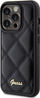 Mbulesë telefoni Guess Quilted Metal Logo Hard Case, për iPhone 15 Pro Max 6.7", e zezë