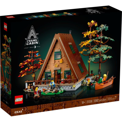 Set lodrash LEGO Ideas A-Frame Cabin 21338, 2082 copa, për të rritur