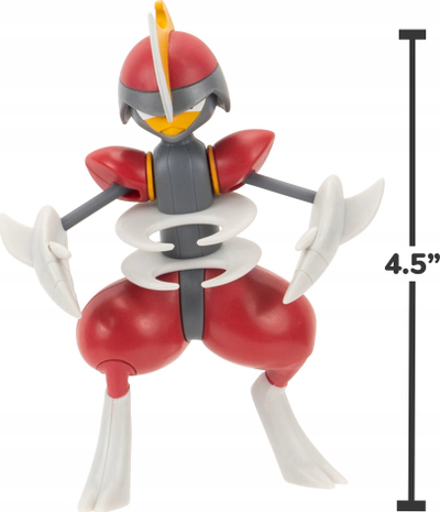 Figurë aksioni Pokémon Bisharp PKW3421, 11.5 cm, me nyje që lëvizin