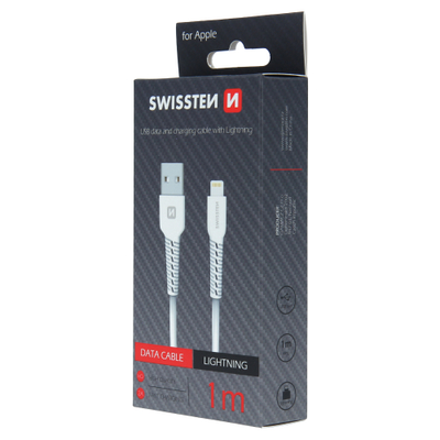 Kabllo Swissten Lightning, 1.0m, e bardhë