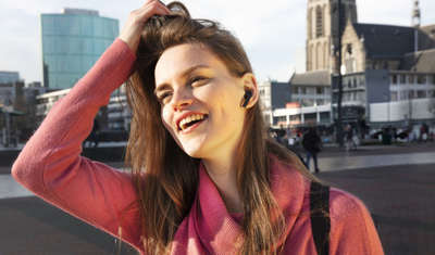 Kufje Bluetooth Trust Nika Touch, 16 orë, të zeza