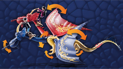 Set lodrash Playmobil Dragons The Nine Realms Wu &amp; Wei me Jun, 40 pjesë, shumëngjyrësh