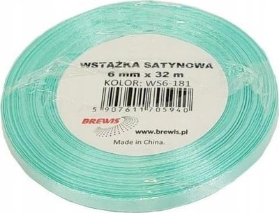 Shirit sateni për zbukurim Knorr Prandell, 6mm, 32m, ngjyrë mint