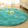 Tapet i rrumbullt Strado Round Shaggy Rug, 120x120 cm, Turquoise Sea