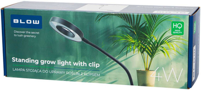Dritë unazore LED me kapëse, USB, spektri kuq kaltër, e zezë