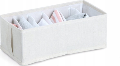 Kuti organizuese Zeller Present, 6 ndarje, poliester jo endur, 15x30x11 cm, bezhë