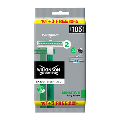 Briskë njëpërdorimëshe Extra Essential Wilkinson Sword, 10 + 5 copë