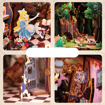 Puzzle 3D Tonecheer Alice in Wonderland, 184 copa, me LED, shumëngjyrësh