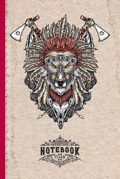 Fletore dekorative Fresh Wolf Indian, 143x210mm, 64 faqe, me kuadratë