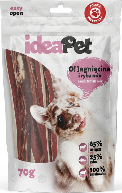 Shujtë për qen IdeaPet !O Lamb and Fish Mix, mish qengji dhe peshku, 70g